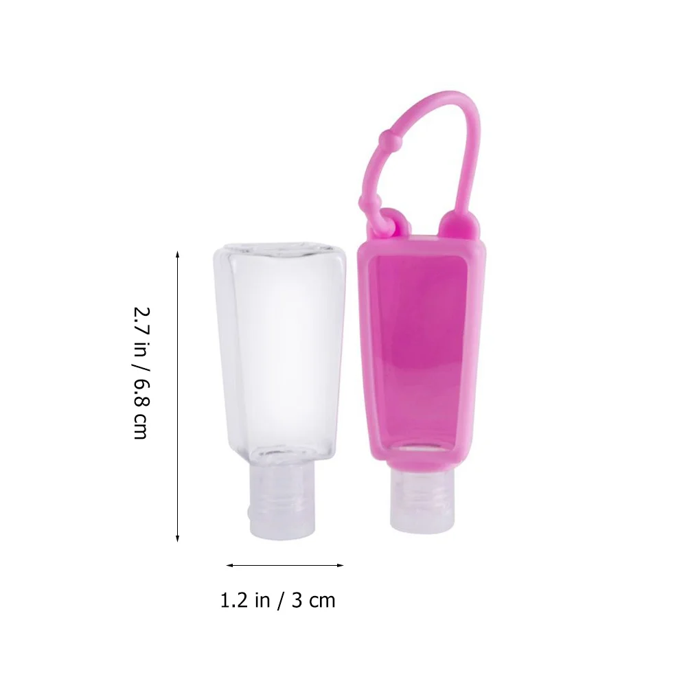 10 Sets Portable Bottle Travel Toiletries Liquid Containers Key Chain Holder Hand Lotion Plastic Household Empty Bottles