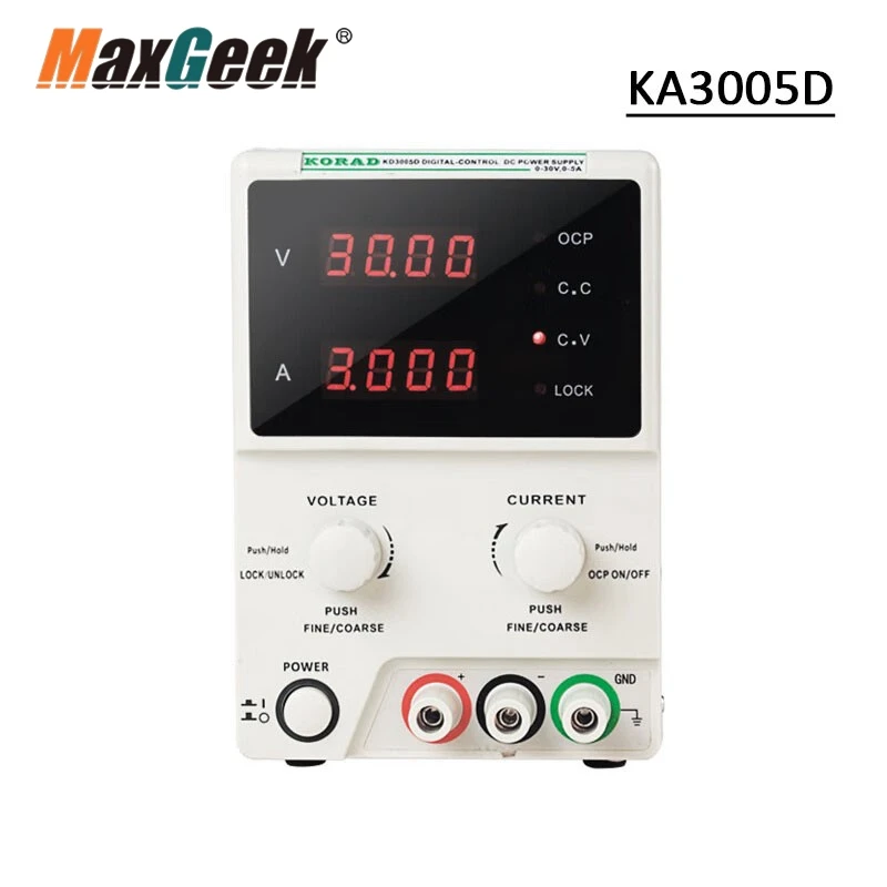 Maxgeek KORAD KA6005P 60V 5A Digital-Control DC Power Supply Programmable Power Supply with RS232 USB Ports