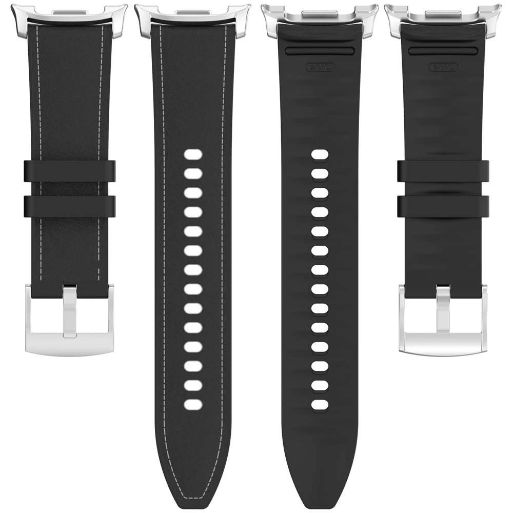 

Силиконовый кожаный ремешок для часов Браслет для Samsung Galaxy Watch 8/Watch 8 Classic 46 мм Ремешок для часов Мягкий браслет Waterpro