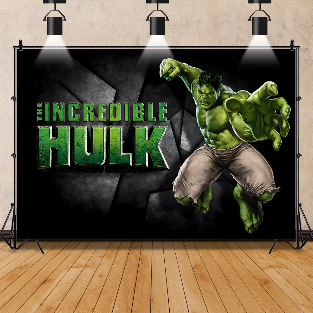 

Marvel Hulk Background Custom Avengers Superhero Photography Background Boy Birthday Party Baby Shower Room Decor Photo Prop