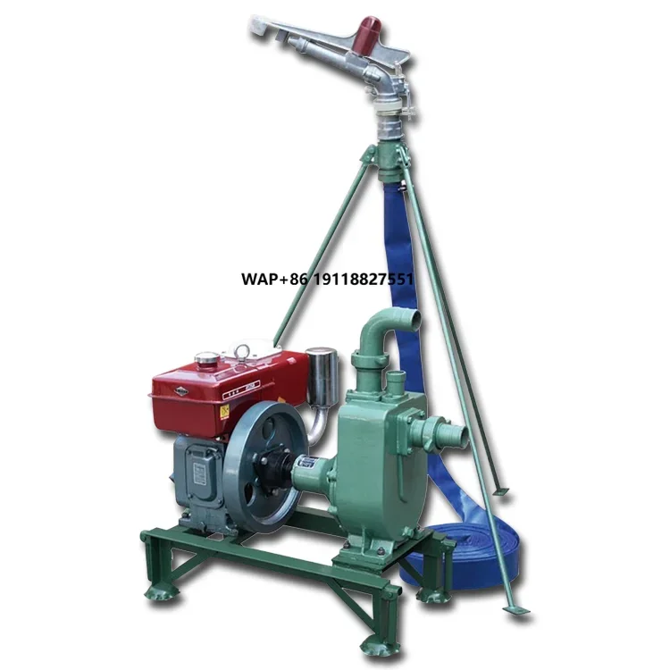 Complete Sprinkler Irrigation System Kit Engine Water Pump Tripod for Farm Use Metal Core Motor IoT Key Selling Point