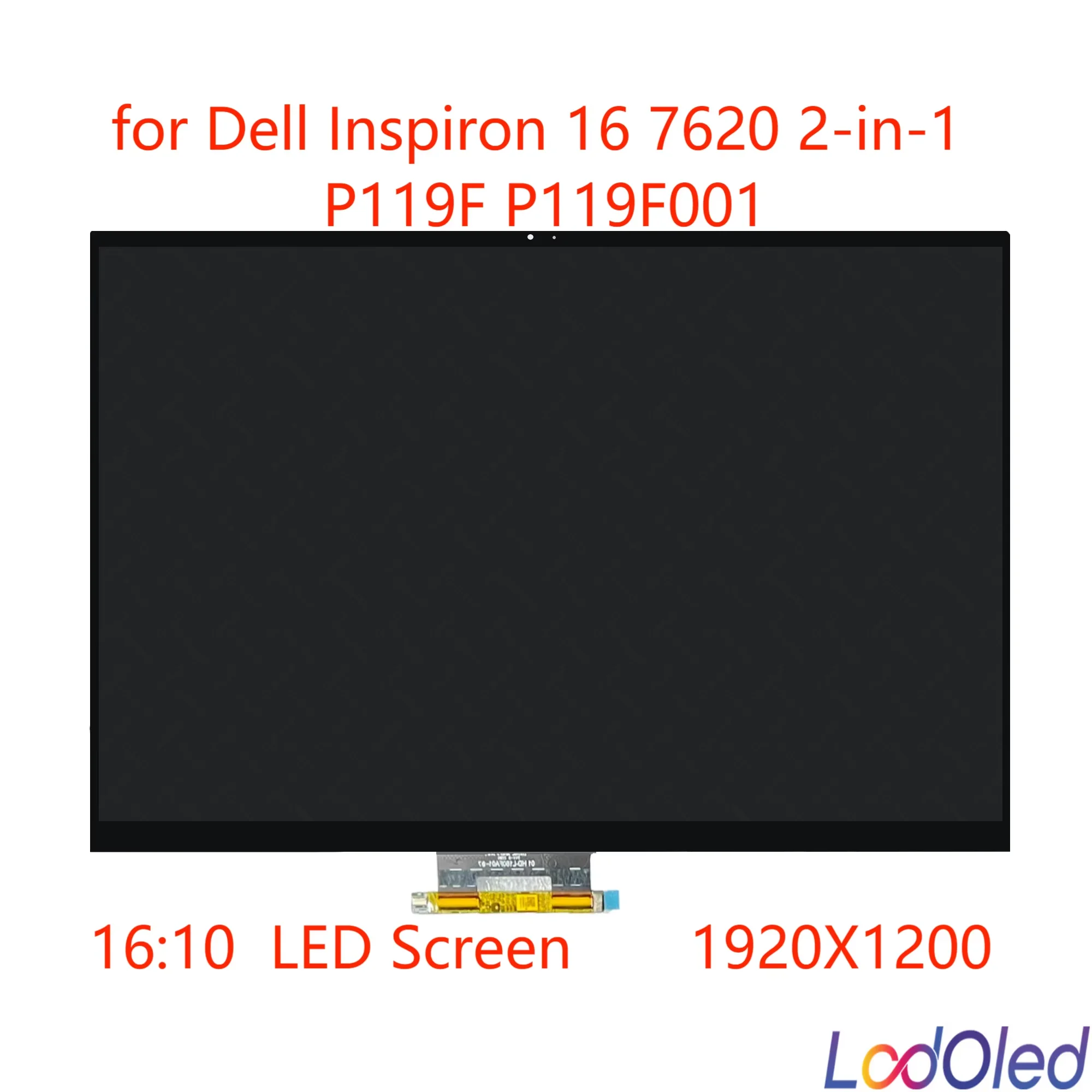 For Dell Inspiron 16 7620 2-in-1 P119F 16:10 16'' IPS LED LCD Touch Screen Display Assembly Without Frame 1920X1200 30pins 60hz