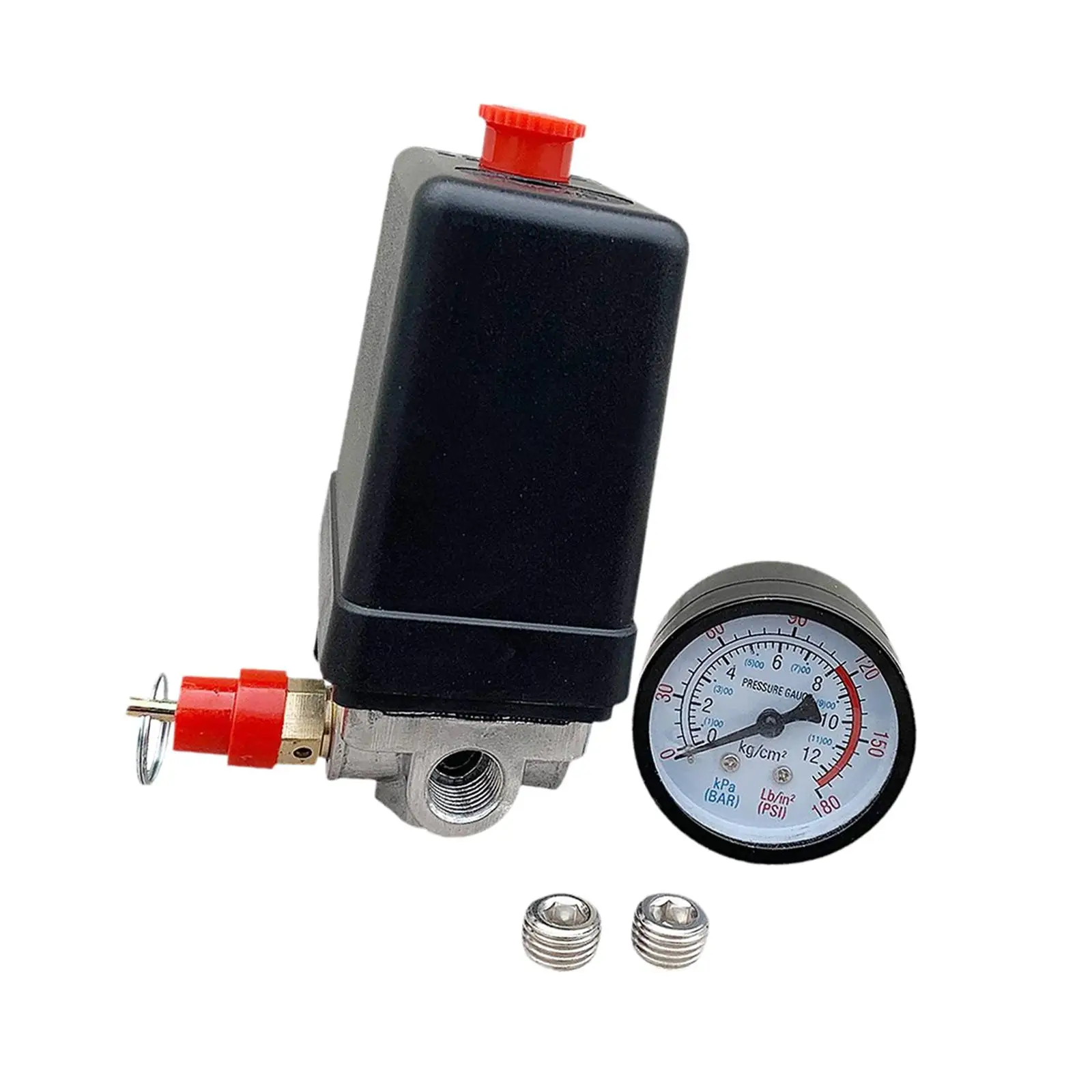 Reliable Nylon Air Pressure Regulator Four Hole Control Valve with Gauge and Quick Connector for Garage Compressor Setups