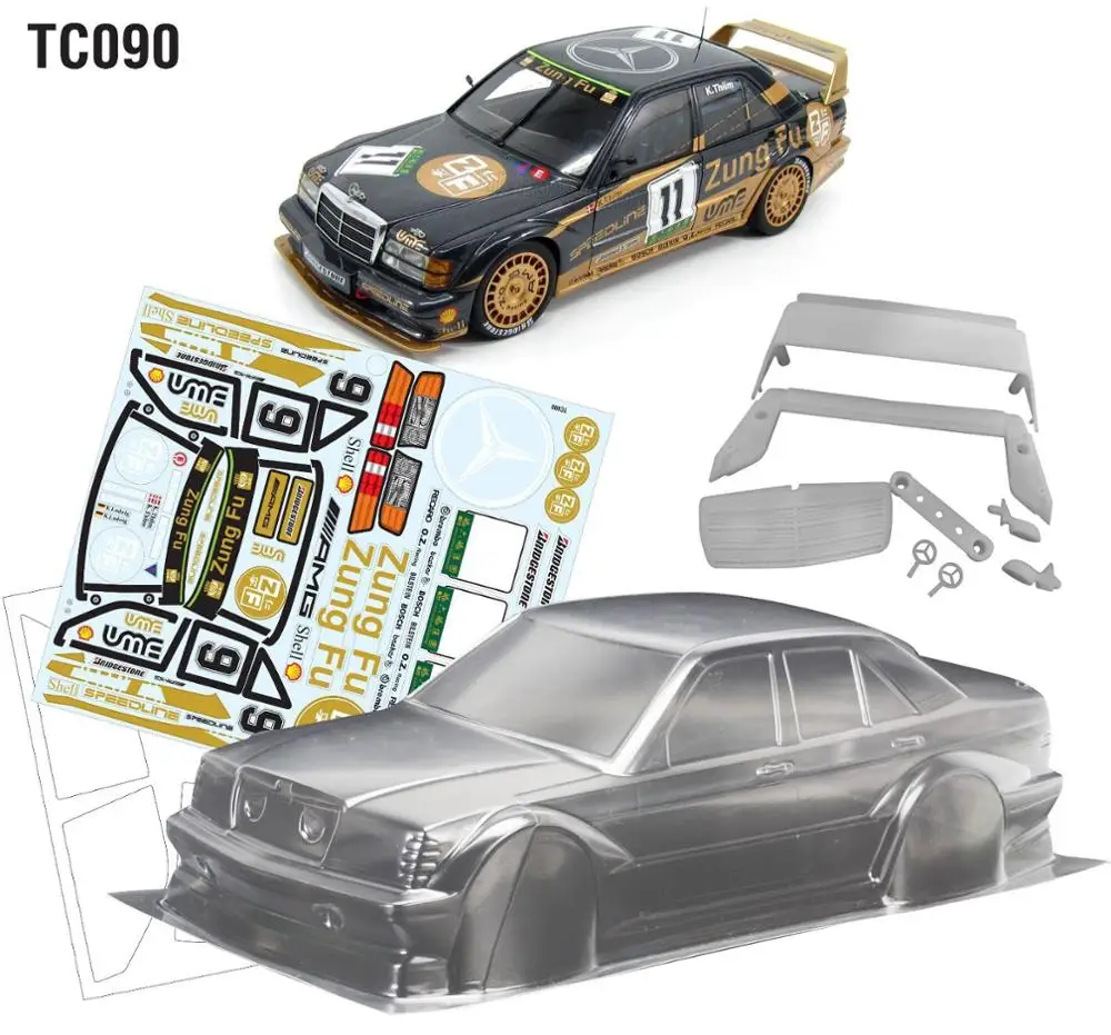 5style 190E 2.5-16 Evolution W201 PC shell 190mm width Transparent clean no painted drift body RC for hsp mst yokomo Tamiya hpi