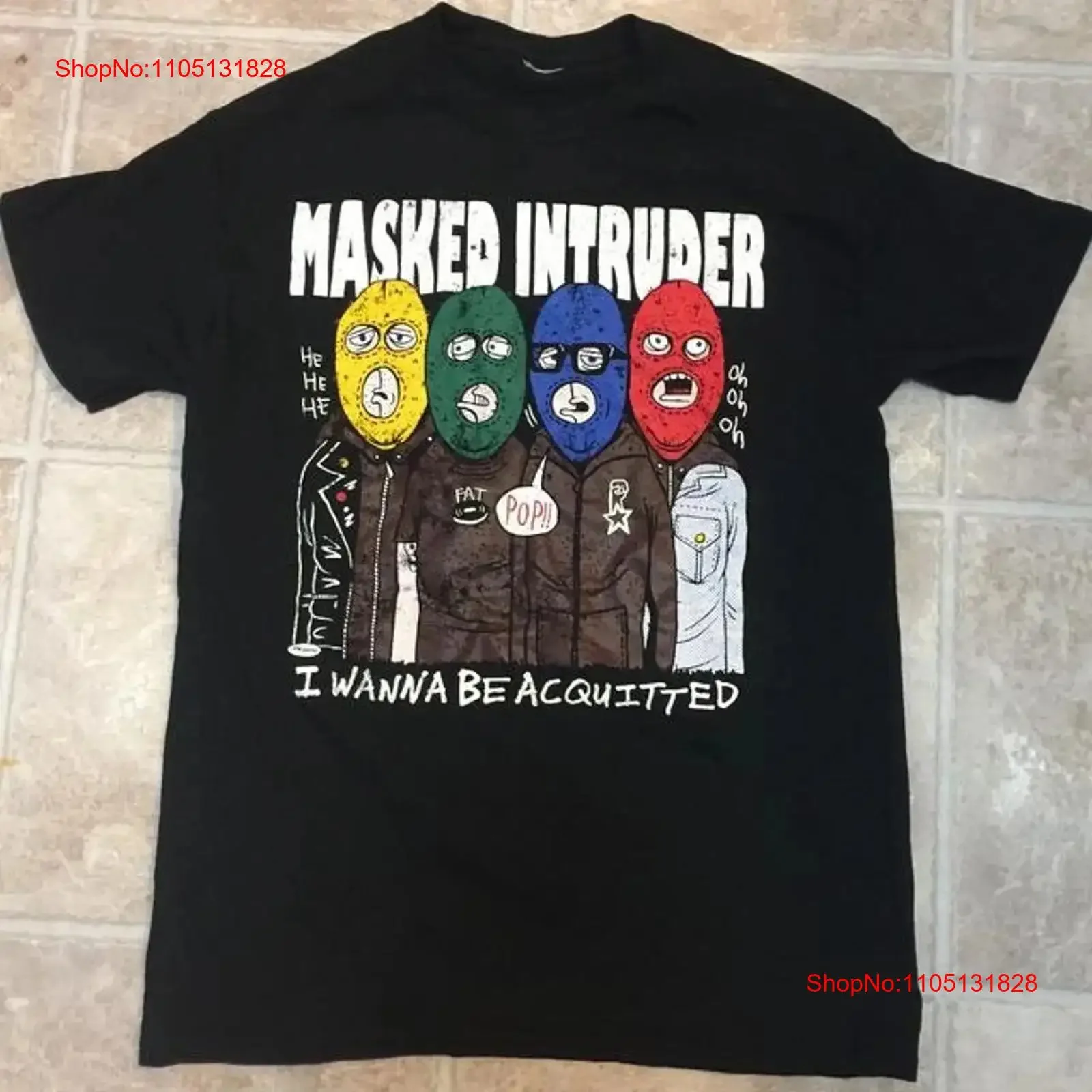 ملثمين الدخيل الفرقة أريد الحصول على تي شيرت كامل الحجم S 5XL SS1123 خمر غسلها الشارع الشهير للجنسين أعلى لارتداء اليومي