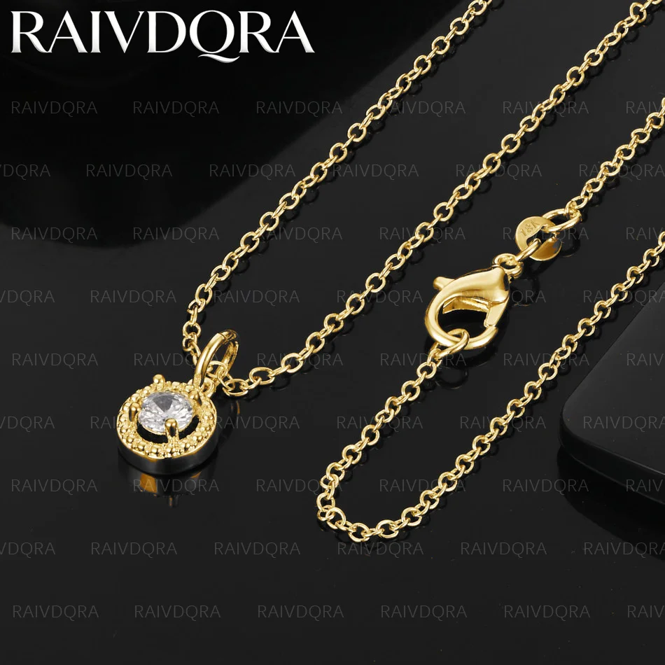 18K Gold Plated Zircons Pendant Necklace For Women Creativity Gifts Street All-match Party And Daily Wear
