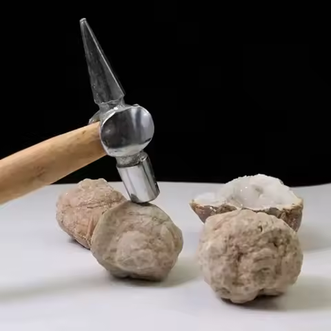 20-200g Natural Unopened Agate Geode Raw Crystals Mineral Energy Healing Rough Stones Crystal Cluster Cave Collection Specimen