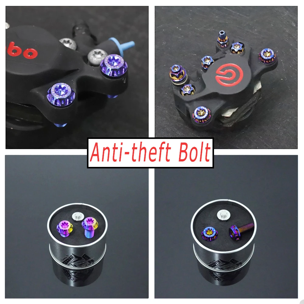 

FLAWLESSTI M8x20-50 мм Gr5 Титановый противоугонный болт Передний задний тормозной суппорт Задний амортизатор Болт для Brembo PCX 160 Xmax 300