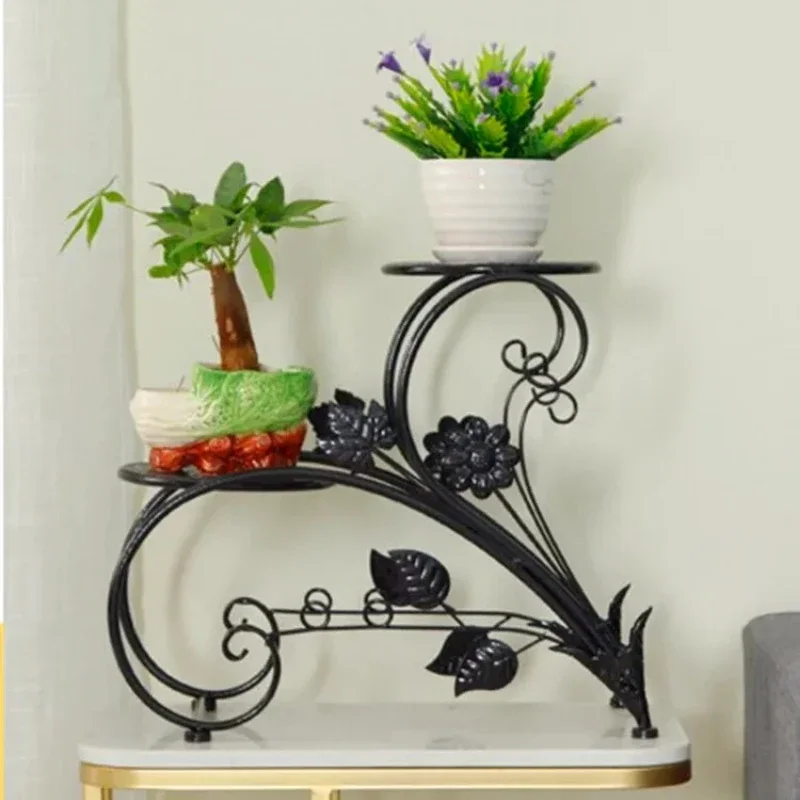 Rustproof Metal Plant Stand Potted Flower Display Rack Garden Balcony Plant Holder Durable Flower Rack