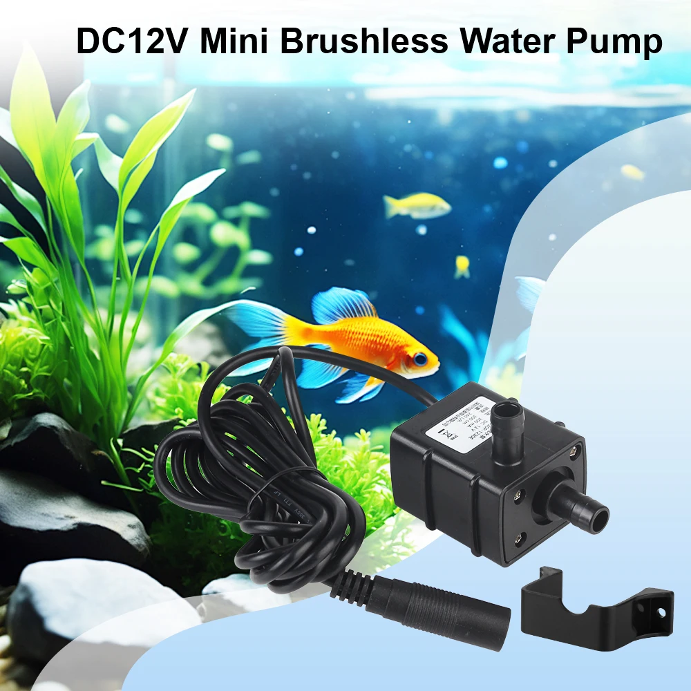 

DC12V Mini Submersible Pump 120L/H Micro 5V for Garden Pond Fish Tank Brushless Small Water Pump USB Pumping Water Circulation