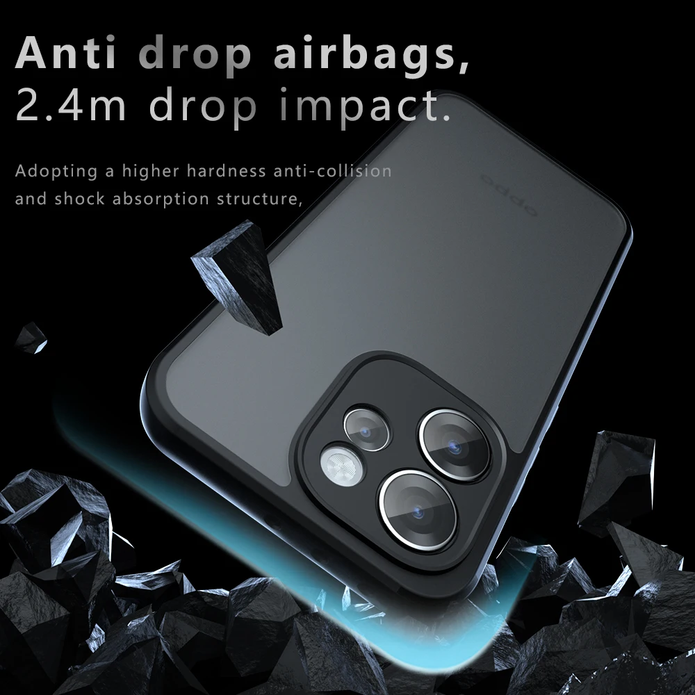 Skin Sensation Airbag Anti Drop Case Cover for Oppo Reno15 Pro Mircropyle Back Case Cover Oppo Reno14 Fundas Oppo Reno14 14 Pro