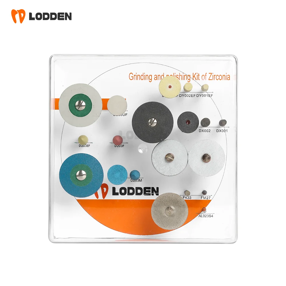 Picture 7: Lodden Dental Zirconia Lithium Disilicate Polishing Kit Dental dril Ceramic Diamond Material Tool Grinding Polisher Burs Set