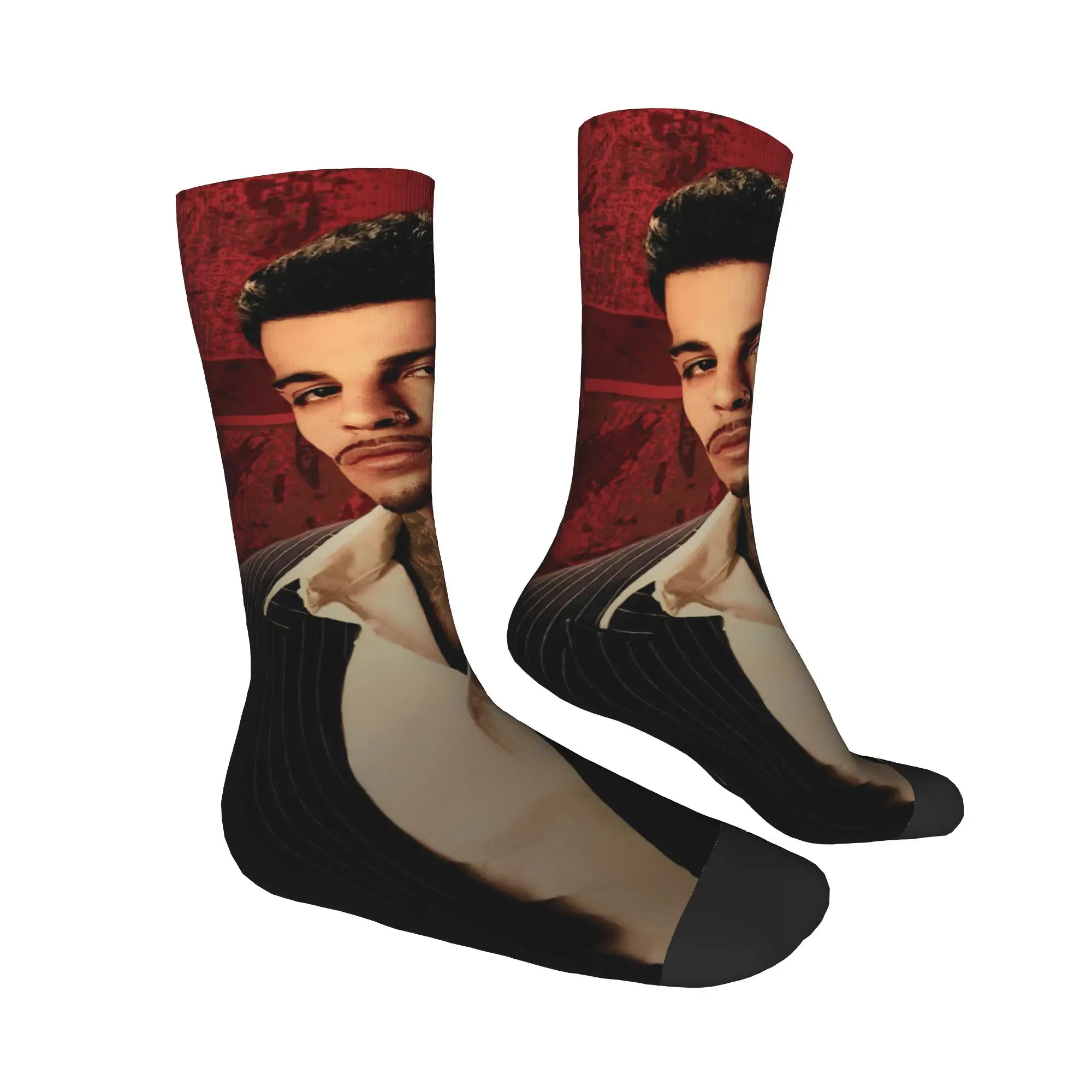 Skarpety Unisex Rauw Alejandro Piosenkarz Raper Oddychające Zabawne Skarpety Małe Drobiazgi na Prezent