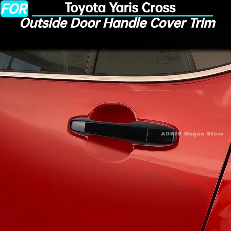 Car Outside Door Handle Cover Trim Handle Protector Sticker for Toyota Yaris Cross Interior Accessories 2023 2024