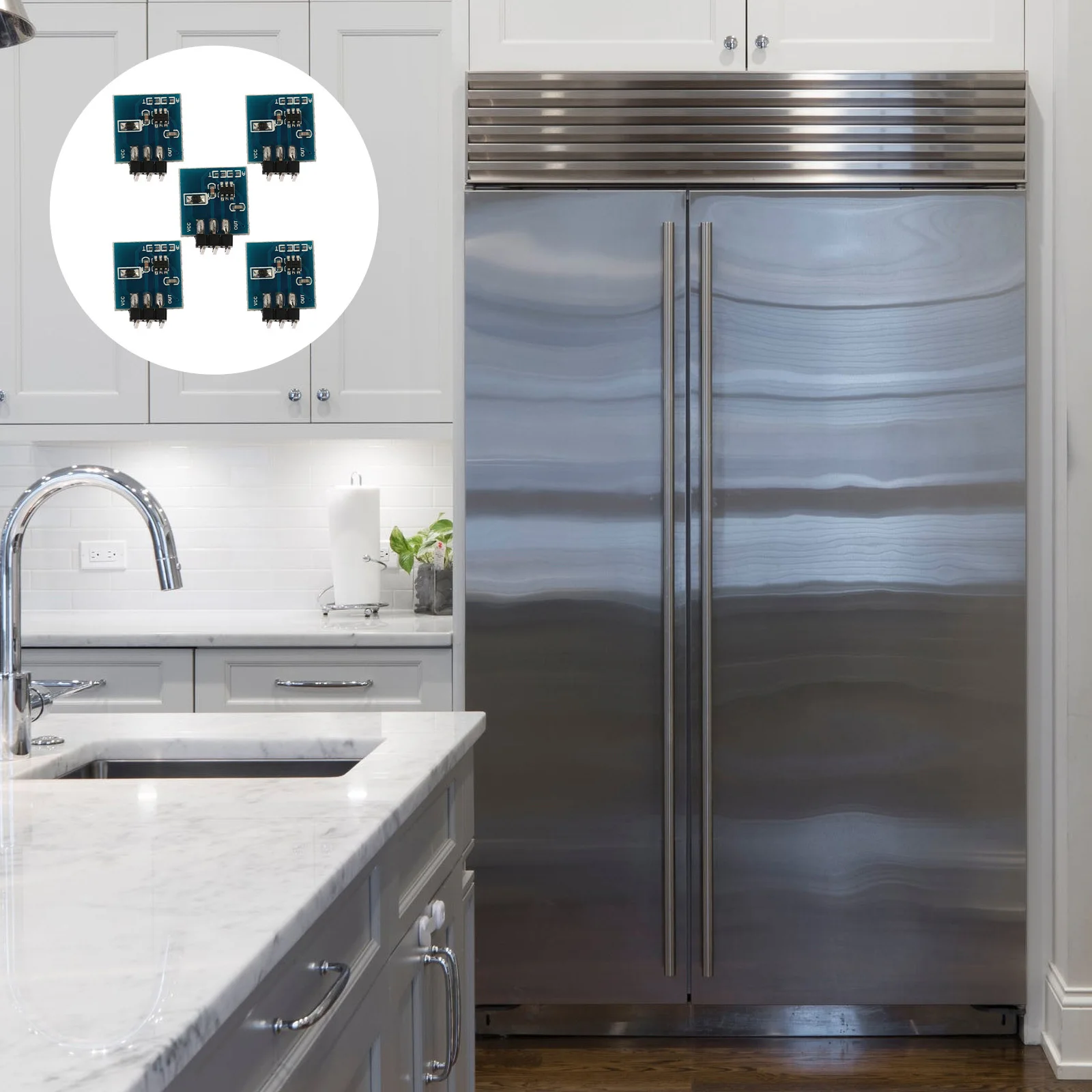 

5 pcs Touch Switch Module Capacitive Single Channel Sensor Non-Locking Touch Button For Diy Projects Glass Panel Hidden