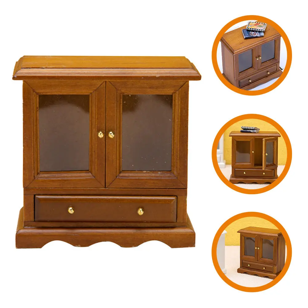 

Wear-Resistant Mini Cabinet Miniature Furniture Lovely Mini House Decor Lightweight Micro Landscape Decoration