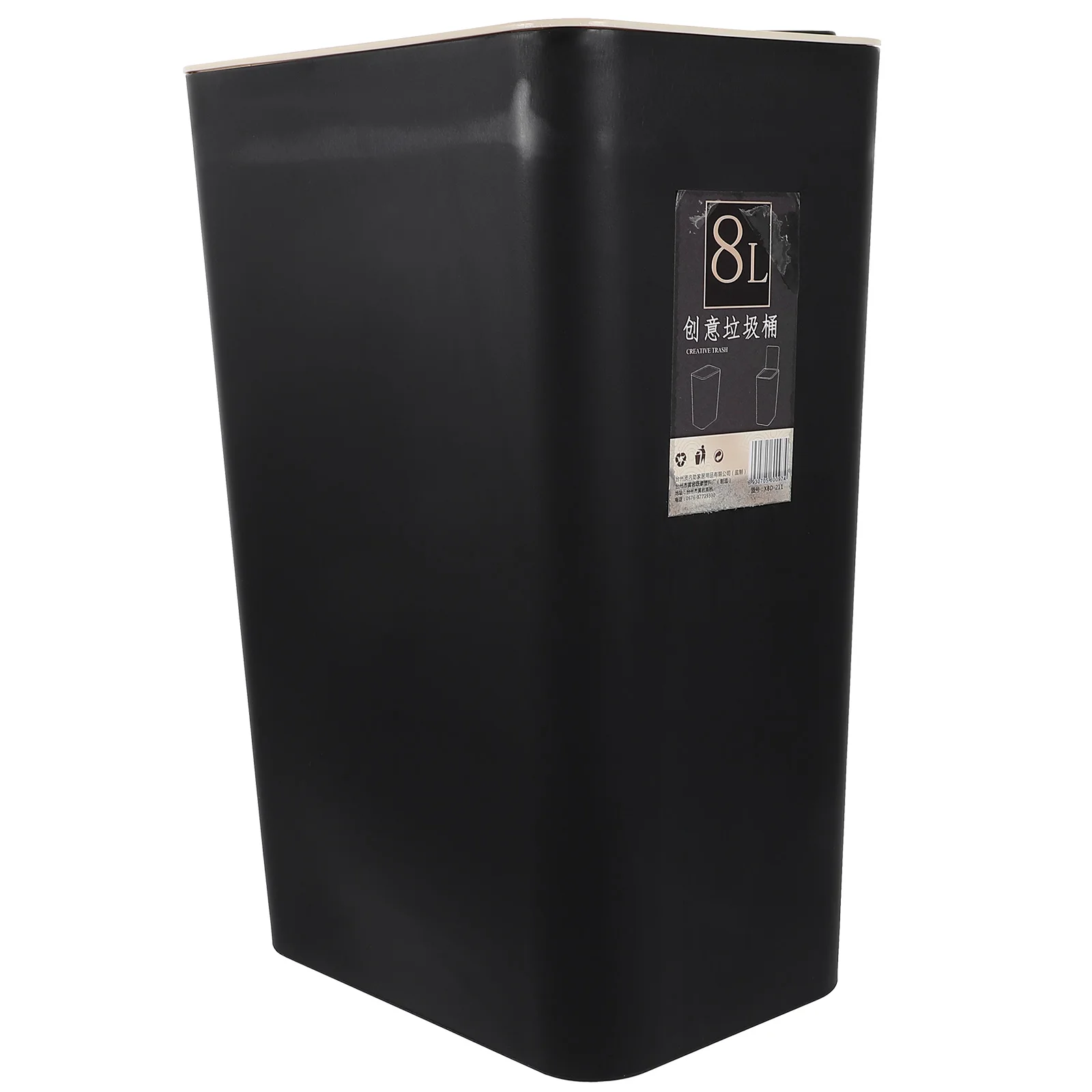 

Press Trash Can 5L Green Gemstone Small Waste Bin Lid Plastic Kitchen Bedroom Bathroom Use Garbage Basket Decorative