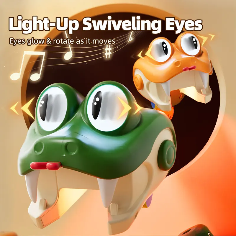 Generic Remote Control Electric Snake Toy Light Up Swiveling Eyes Interactive Game Indoor Outdoor Play For Adult