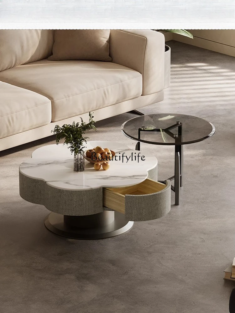 10 * mesa de centro de vidro minimalista italiana sala de estar casa luz luxo high-end mesa de centro em formato especial