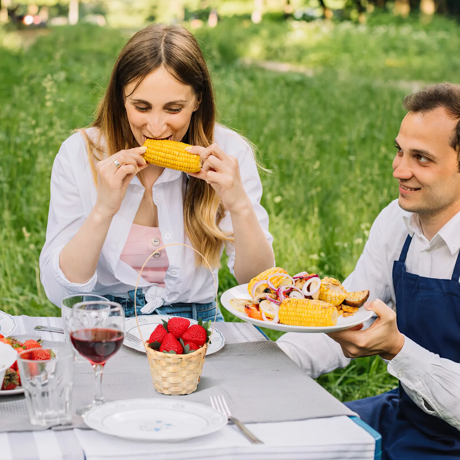 

8pcs Mini Bamboo Baskets Woven Flower Baskets For Artificial Fresh Flowers Decorative Storage Basket Multifunctional Picking