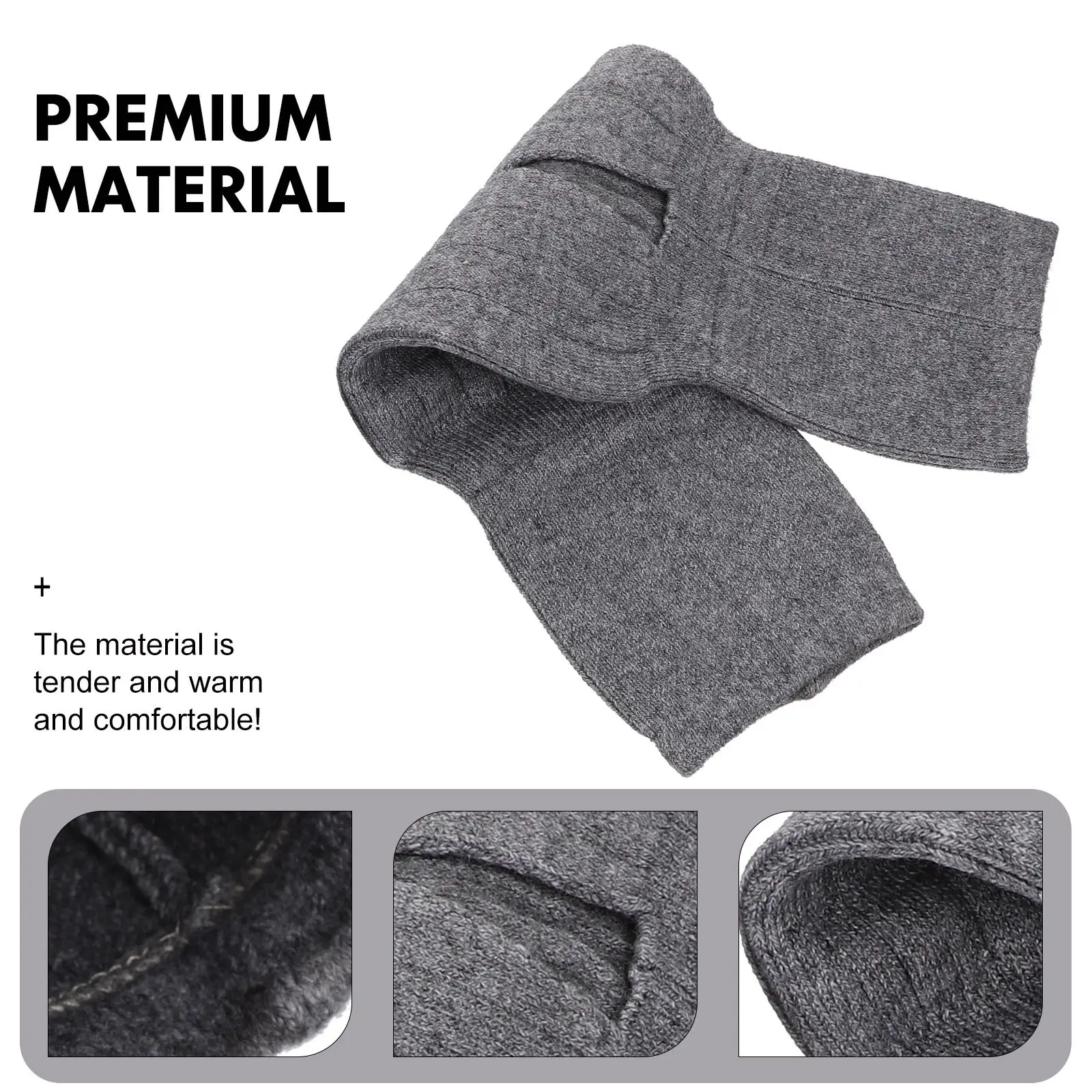 

2Pcs Knee Warmer Support High-Quality Reusable Pads for Breathable Comfort Fit Thermal Protection Grey
