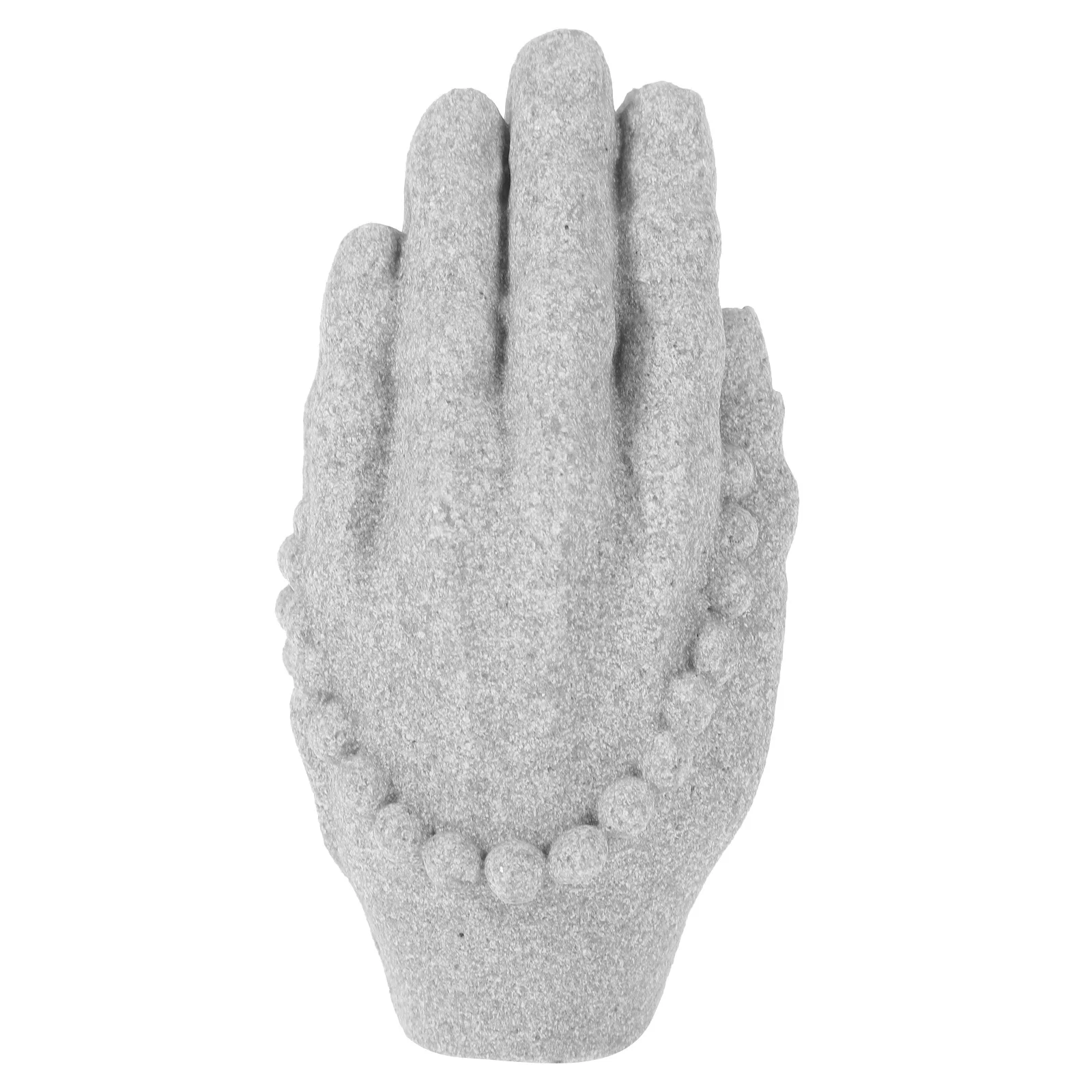 

Small Chinese Zen Buddha Beads Hand Statue Meditation Sandstone Craft Sculpture Desktop Decoration Sandstone Sculpture
