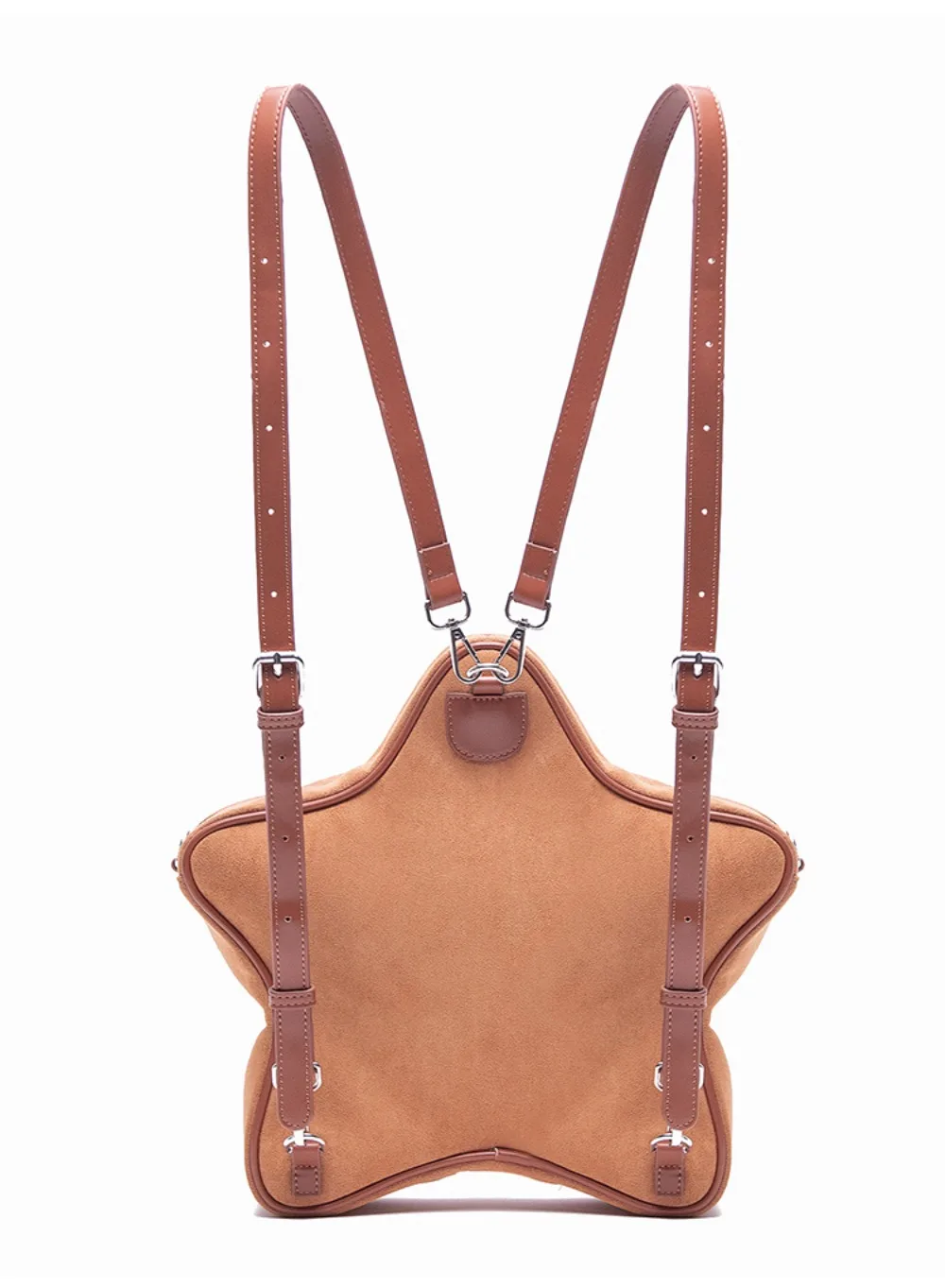 Original Design Vintage Star Mochilas Mujer Mochila Brooch Decoration Bag Multi Pockets Backpack Casuak Bags for Woman