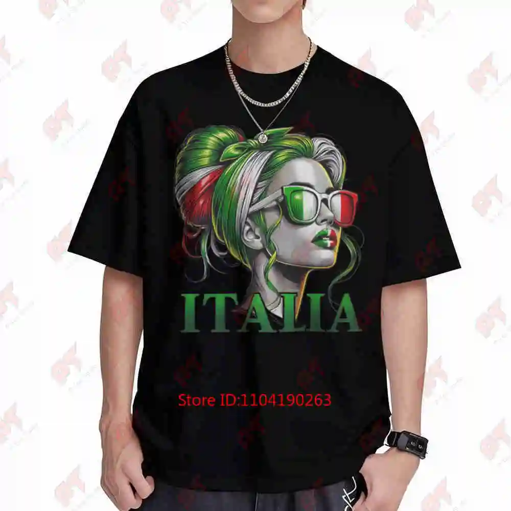 Italian Pride Italy Flag Colors Italia Short Sleeve Tee 100% Cotton T-Shirt