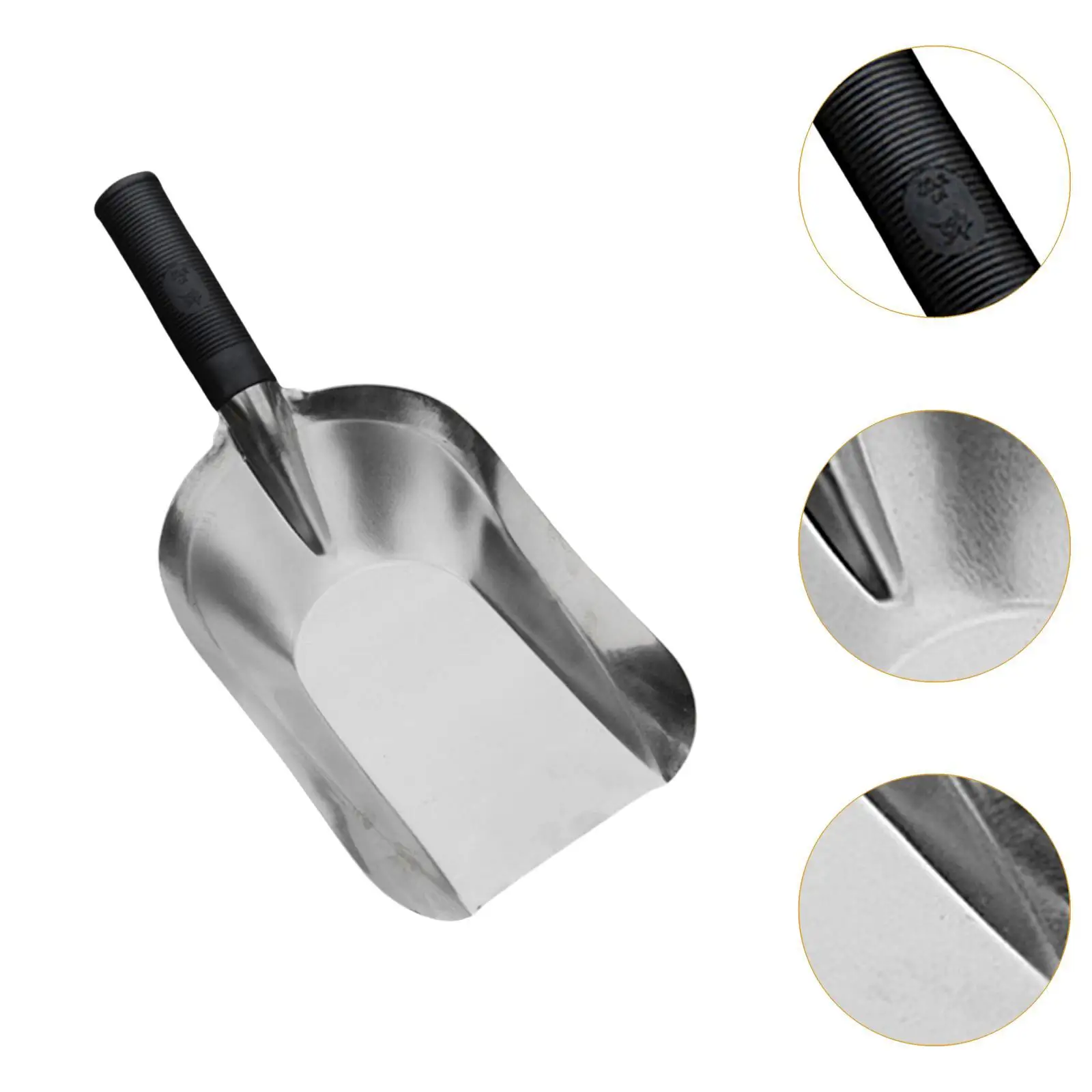 Multipurpose Flat Spoon Garden Shovel Stainless Steel Trowel for Weeding Transplanting and Vegetable Gardening