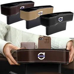 Large Capacity PU Car Seat Back Storage Box Seat Gap Filling Bracket Storage Box For Volvo Rdesign XC60 XC90 V40 V50 V60 S40 S60