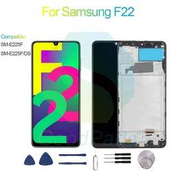 For Samsung F22 Screen Display Replacement 1600*720 SM-E225F, SM-E225FDS F22 LCD Screen Display Touch Digitizer Assembly