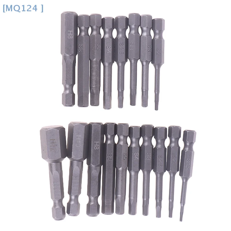 Screwdriver Set 8Pcs 1/4" Hex Shank Head Allen Wrench Screwdriver Socket Bit Metric Magnetic Screwdriver Bits Set Tools