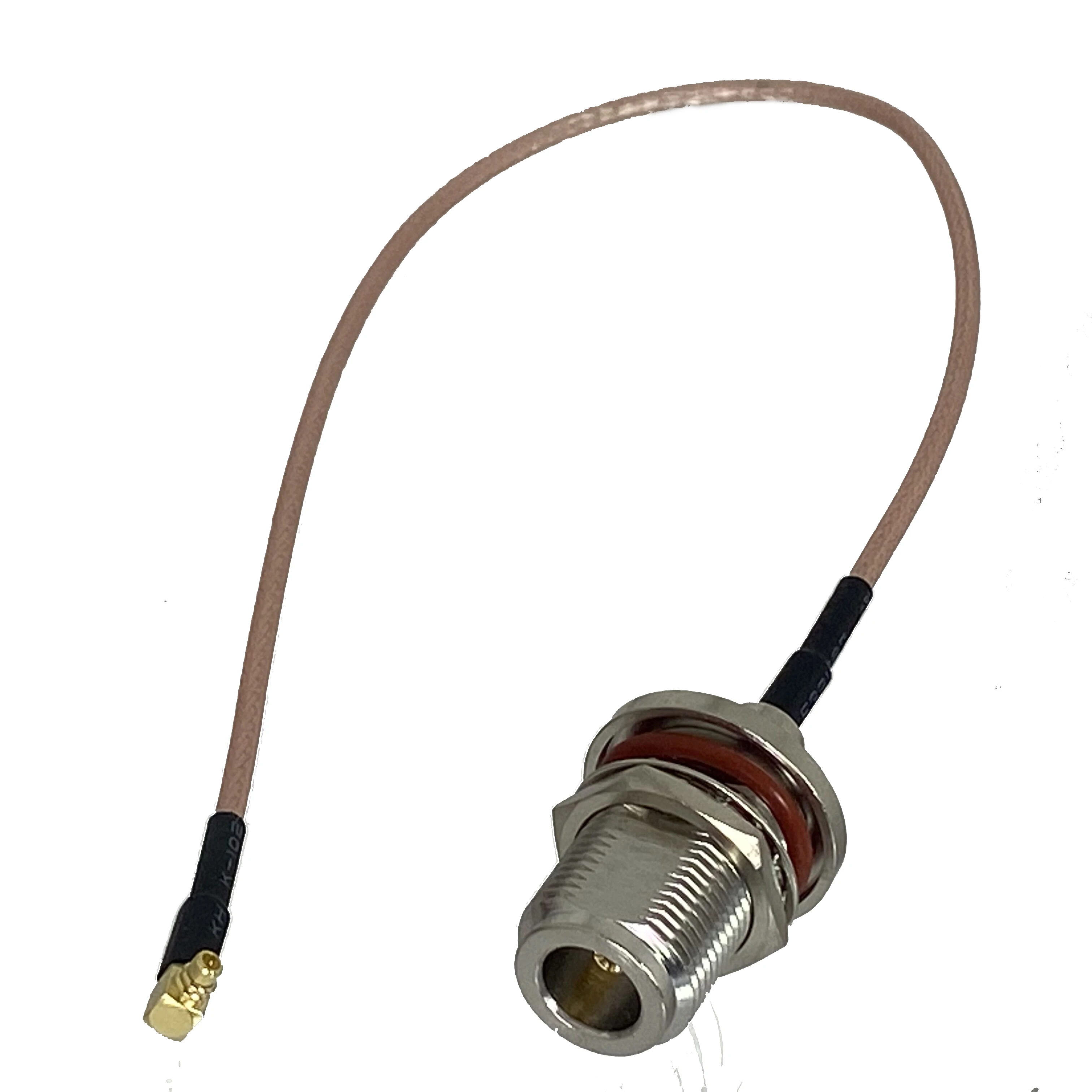 RG316 N Female Jack Bulkhead to MMCX Male Plug Right Angle Connector RF Jumper pigtail Cable 6inch~10FT