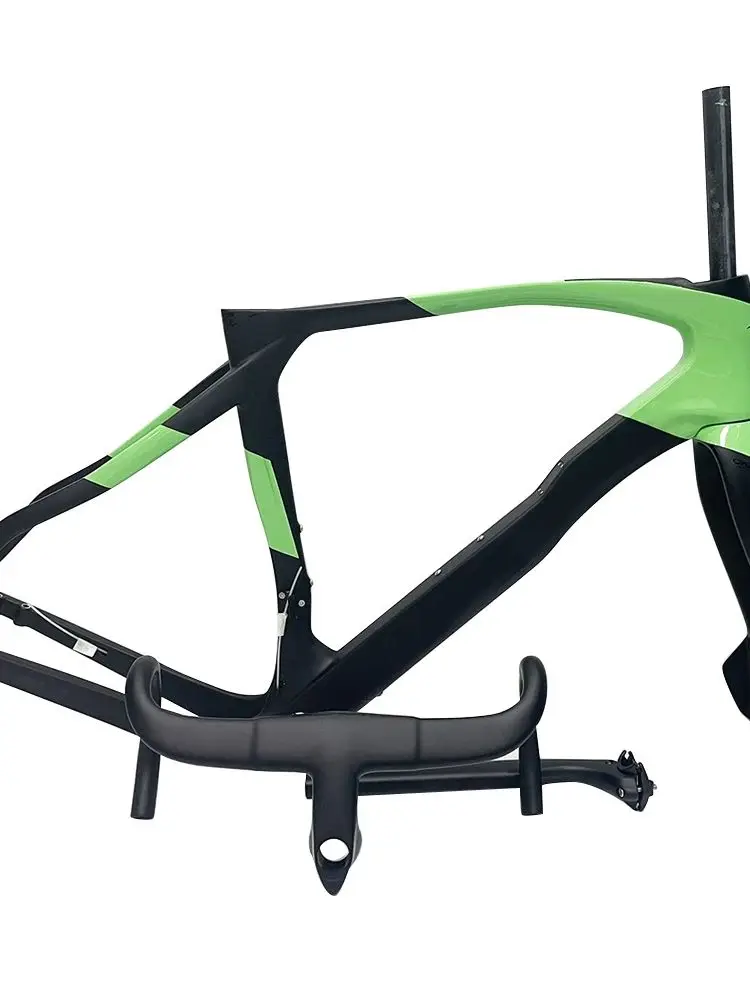 AliExpress NONE Airwolf 2025 T1000 700*45C Full Carbon Bike Gravel Frame BSA Carbon Cyclecross 47 50 53 55 57.5cm Bicycle Frame With Handlebar