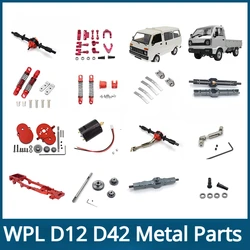 WPL D12 D42 RC Car Parts Metal Upgrade Modification Parts Axle Drive Shaft Shock Absorber Frame Wave Box