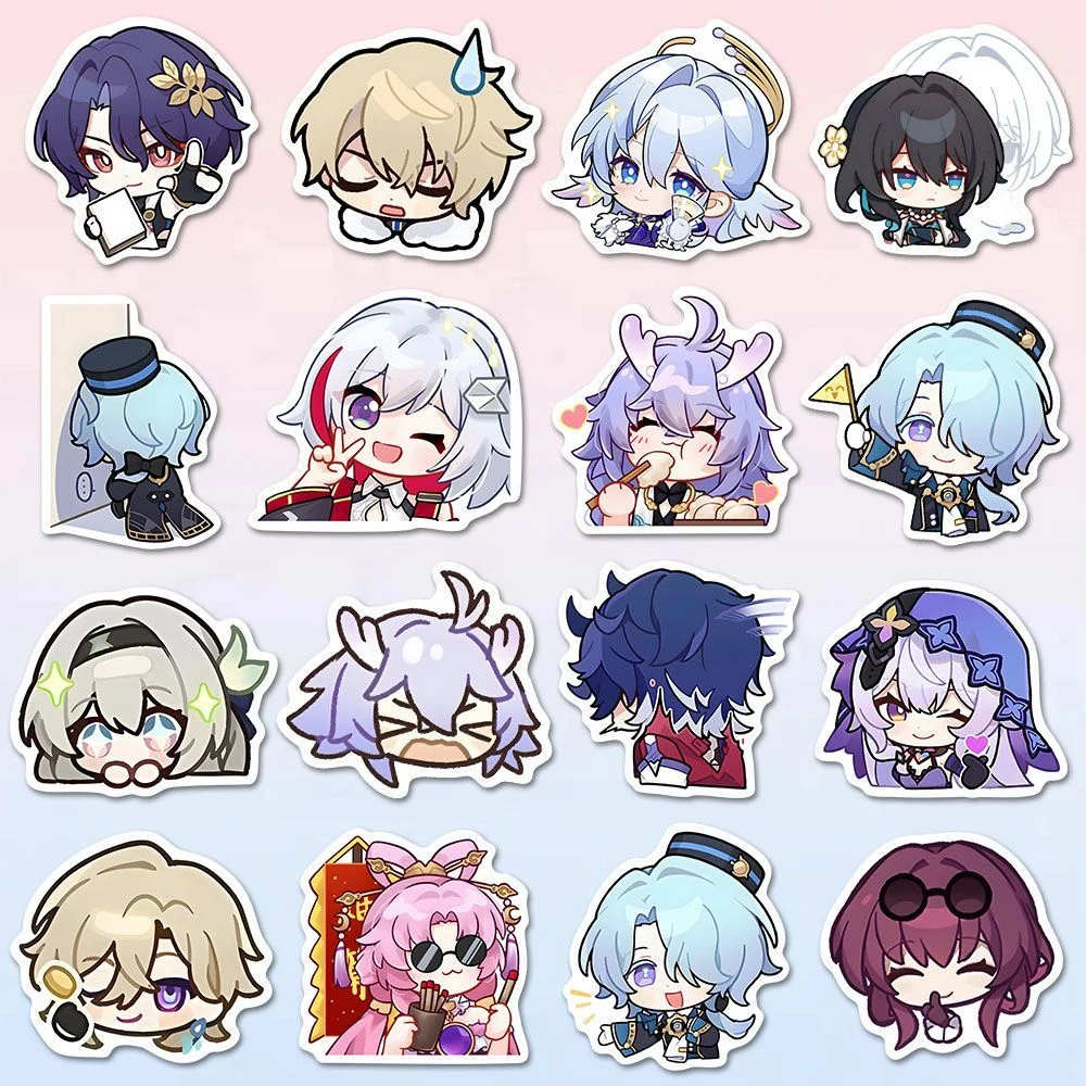 Honkai: Star Rail Stickers Robin Firefly Boothill Aventurine Sunday Ratio Kawaii Cute Anime Game Girls Gift for Kids Fans Boys