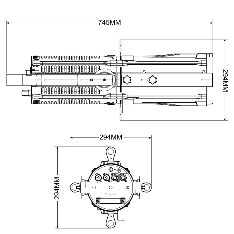 300W WW CW or RGBL Ellipsoidal Spotlight 18°-38°/25°-50° Maunal Zoom Profile Lights DMX RDM Theater Church HD Studio Stage Light