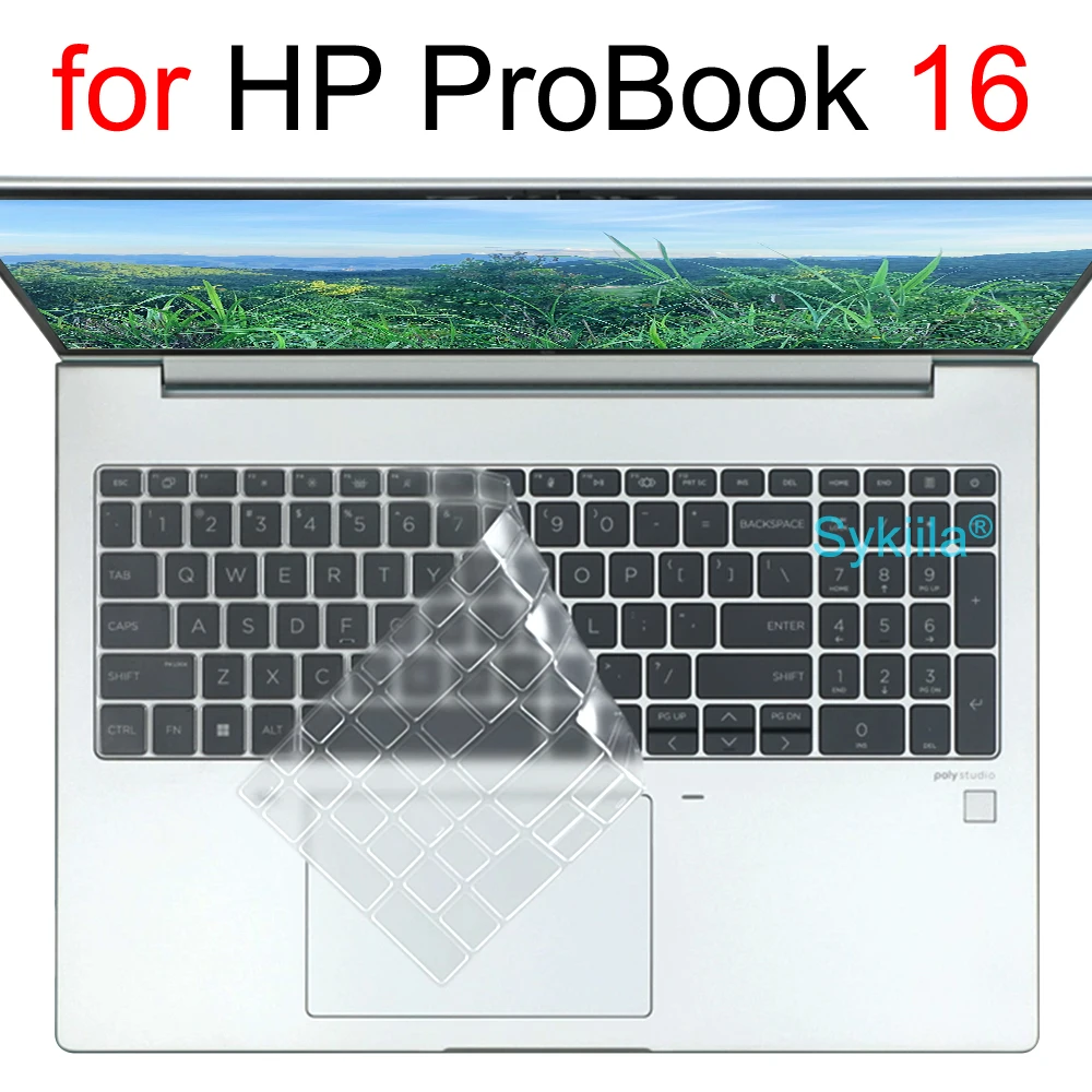 

Чехол на клавиатуру для HP ProBook 4 G1a G1i 16 460 G11 465 G11, силиконовый защитный чехол, прозрачный черный