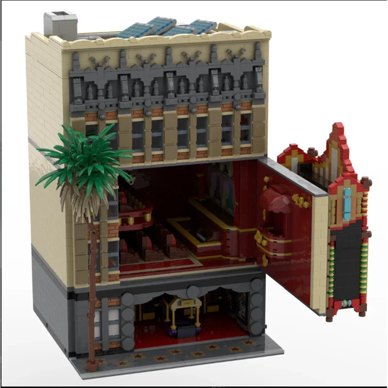 Popolare Moive Street View modello Moc Building Bricks tecnologia del teatro delle bambole blocchi modulari regalo giocattoli di natale set fai da te assemblaggio