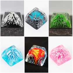 SA Profile Backlit Luminous Key Cap For Mechanical Keyboard Snow Mountain Resin Key Cap Gaming Accessories Personalized Keycap