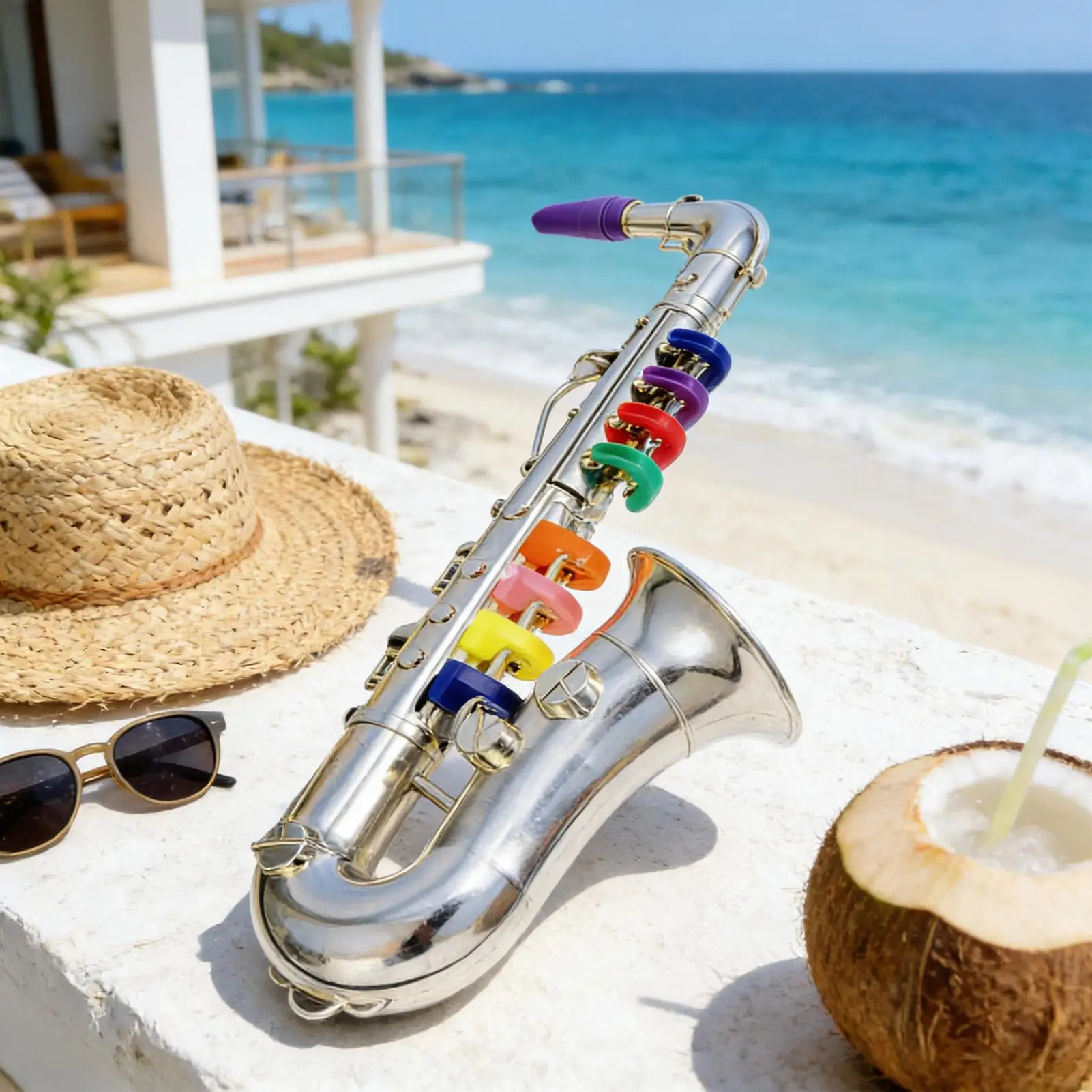 Kids Toy Saxophone Mini Simulation Musical Instrument Educational Play Wind Clarinet Trumpet Trumpet Horn Stage Performance Gift