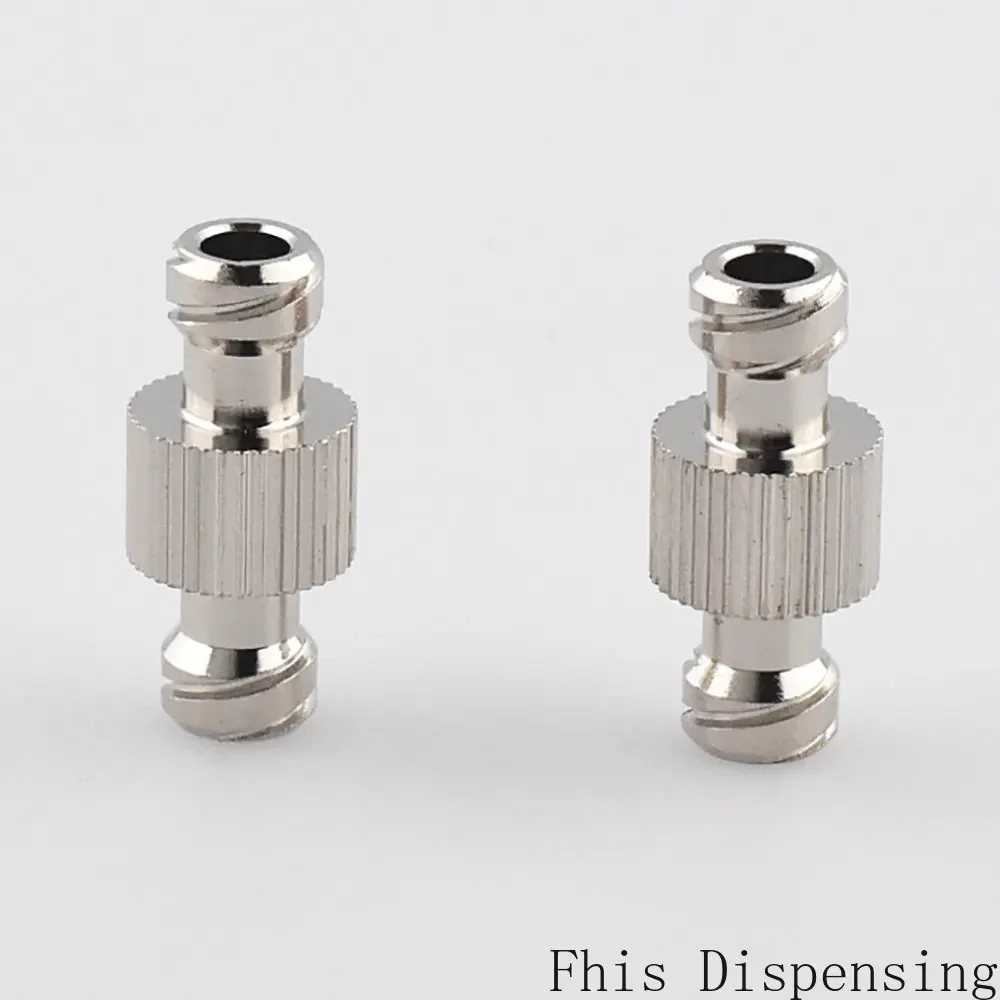 Metal Double Joints or Connector for Luer Lock Syringe 1Pcs