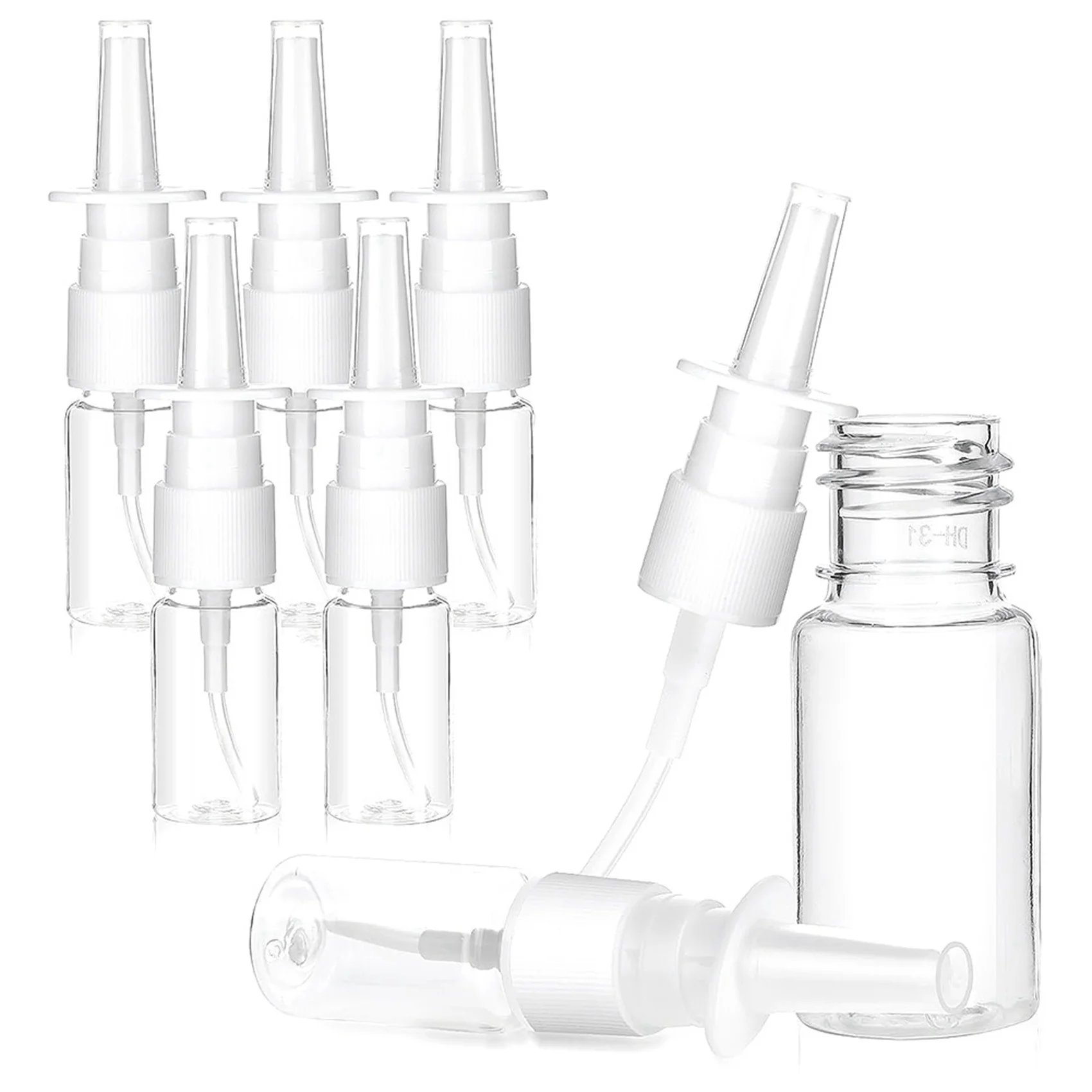 200Pcs Nasal Spray Bottle, 10ML Clear Small Empty Nose Spray Bottle Reusable Fine Mist Sprayers For Travel