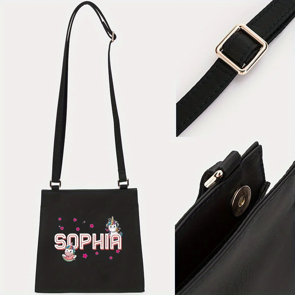 Personalized Customization Name Shopping Bag Handbag Fashion Shoulder Bag Commuting Crossbody Bag