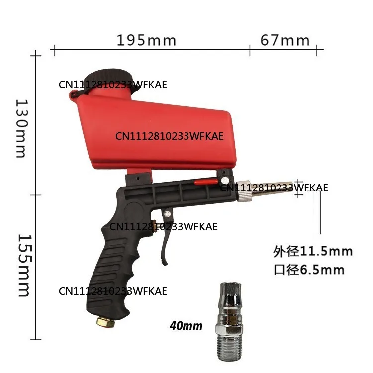 Small Handheld Pneumatic Blasting Gun Portable Power Tools Accessories Handheld Portable