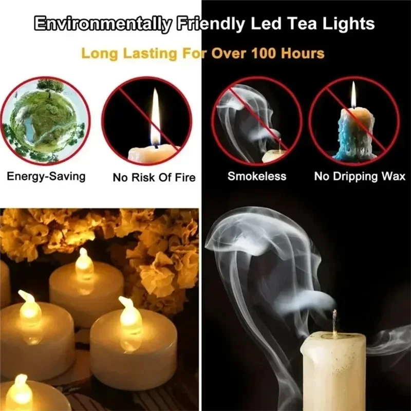 

A43T LED Battery Powered Warm Light Wishing Lights Simulation Round Anniversary Wedding Party Decorations