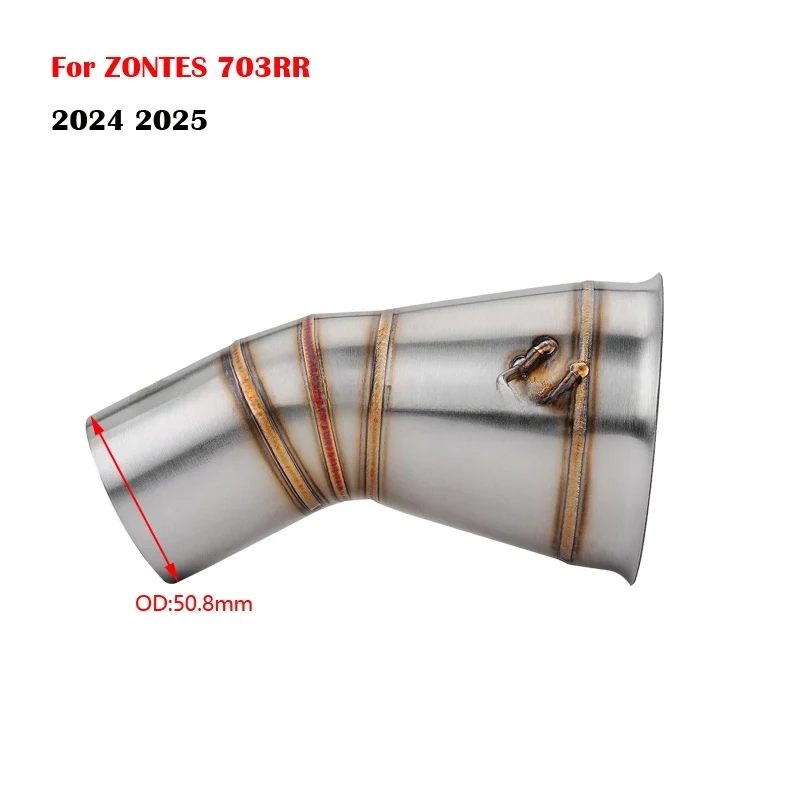 For ZONTES 703RR 2024 2025 Motorcycle Muffler System Exhaust Escape Middle Link Pipe