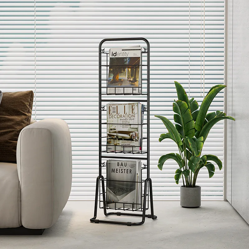 Web Celebrity Medieval Magazine Holder: Landing Ins Wind Multi-layer Mobile Display Shelf Office Storage Organizer