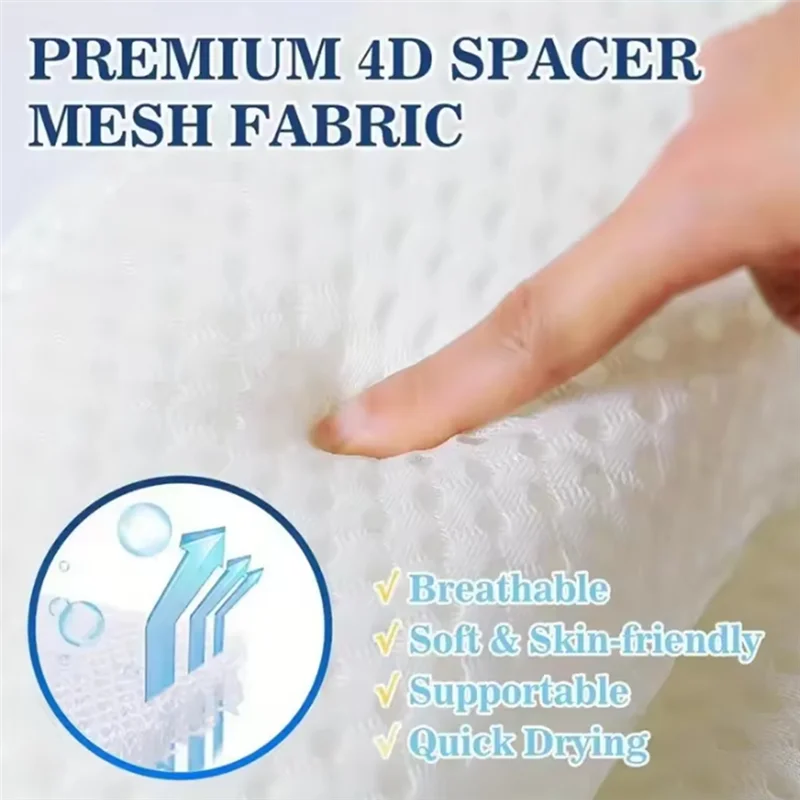 

A74E-Luxury Bath Tub Pillow Headrest With 4D Mesh For Enhanced Tub Neck And Back Support