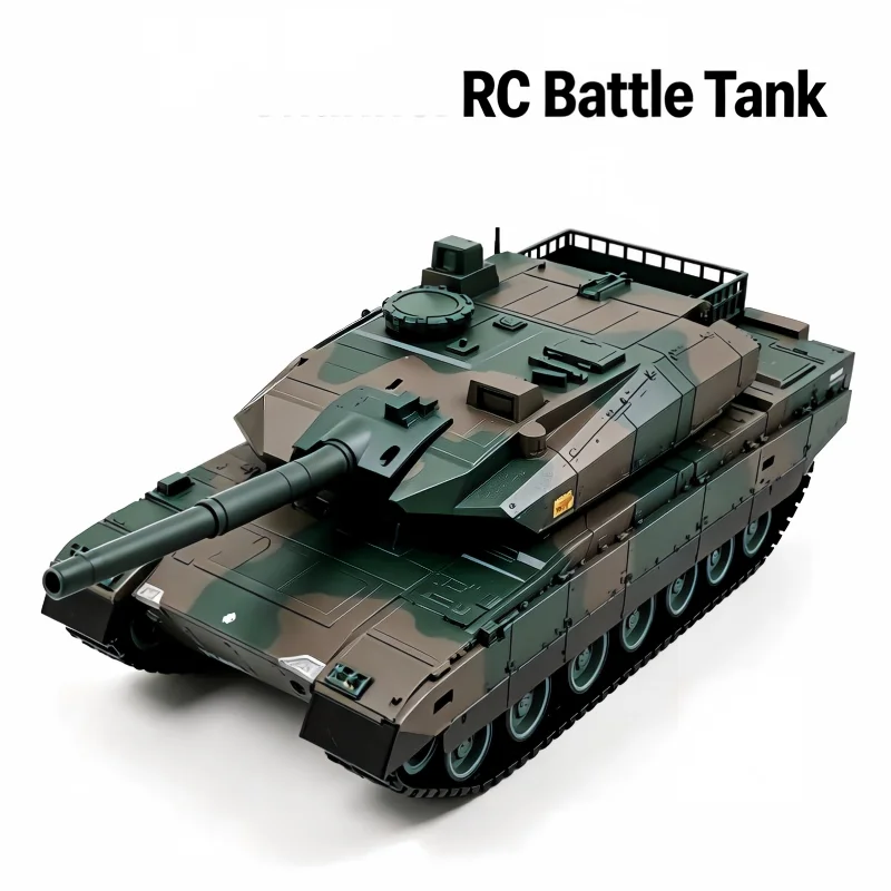 TONGLI Large RC Battle Tank Tracked Off-Road Vehicle, Rechargeable Battery, Multi-Channel Control, Turret Rotation & Elevation, Realistic Sound & Light Effects, All-Terrain Driving, Battle Interaction, Indoor & Outdoor Use, Gift RC Tank